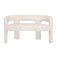 Gwen Upholstered Accent Bench - Natural