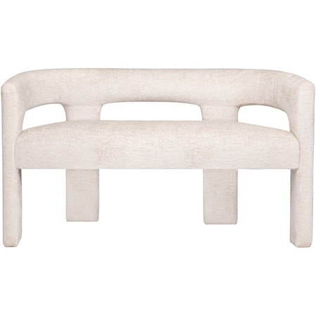 Gwen Upholstered Accent Bench - Natural