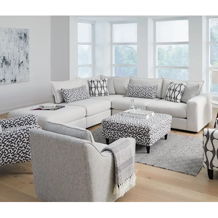 Sectional with Ottoman