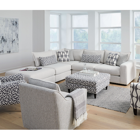 Sectional with Ottoman