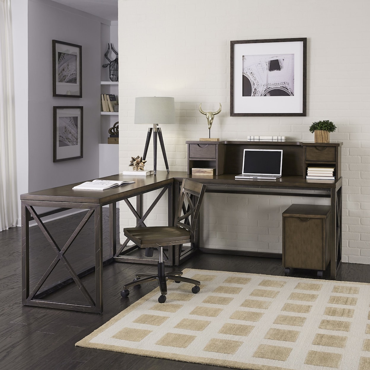homestyles Xcel Writing Desk and Hutch