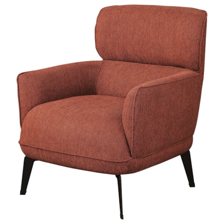 Andrea Crecent Arm Accent Chair Orange