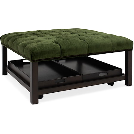 Square Tufted Tray Ottoman