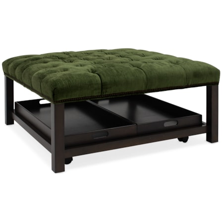 Square Tufted Tray Ottoman