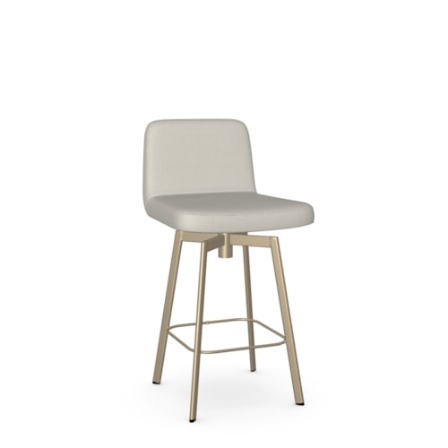 Contemporary Upholstered Counter Height Swivel Stool