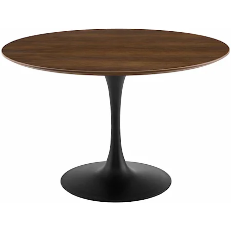 47" Round Walnut Dining Table