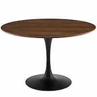 47" Round Walnut Dining Table