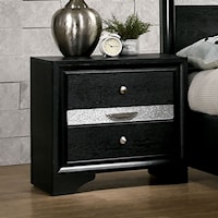 Contemporary 2-Drawer Nightstand with Jewelry Tray