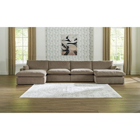 4-Piece Sectional With Chaises