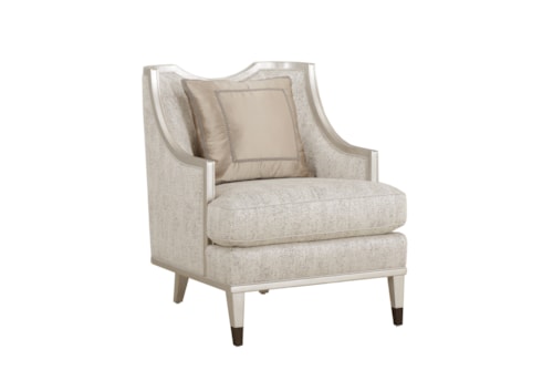 Transitional Accent Chair with Toss Pillow