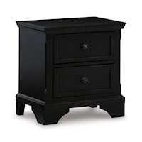 Transitional 2-Drawer Nightstand