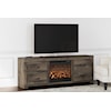 Signature Design by Ashley Trinell TV Stand with Electric Fireplace