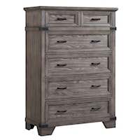 Rustic 6-Drawer Standard Chest