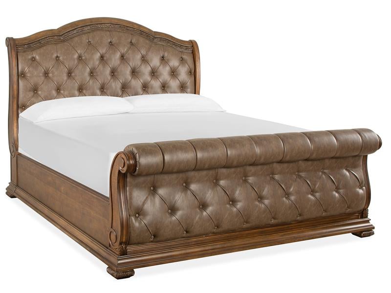 King Upholstered Sleigh Bed