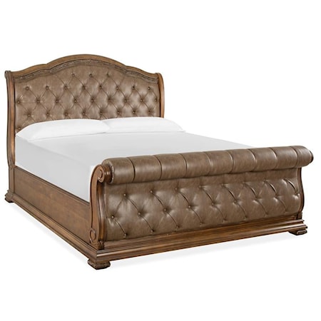 Queen Upholstered Sleigh Bed