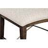 Magnussen Home Westley Falls Dining Curved Bench w/ Upholstered Seat