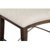 Magnussen Home Westley Falls Dining Curved Bench w/ Upholstered Seat