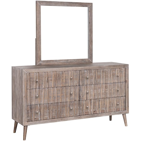 6-Drawer Dresser with Mirror