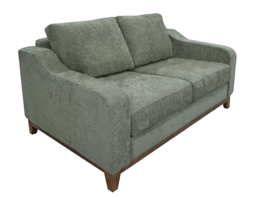 Transitional Loveseat with Throw Pillows