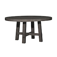 Contemporary Round Dining Table with 12" Removable Leaf