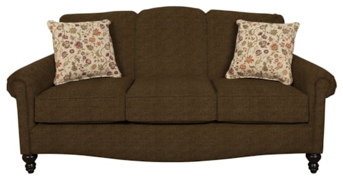 Traditional Sofa with Accent Pillows