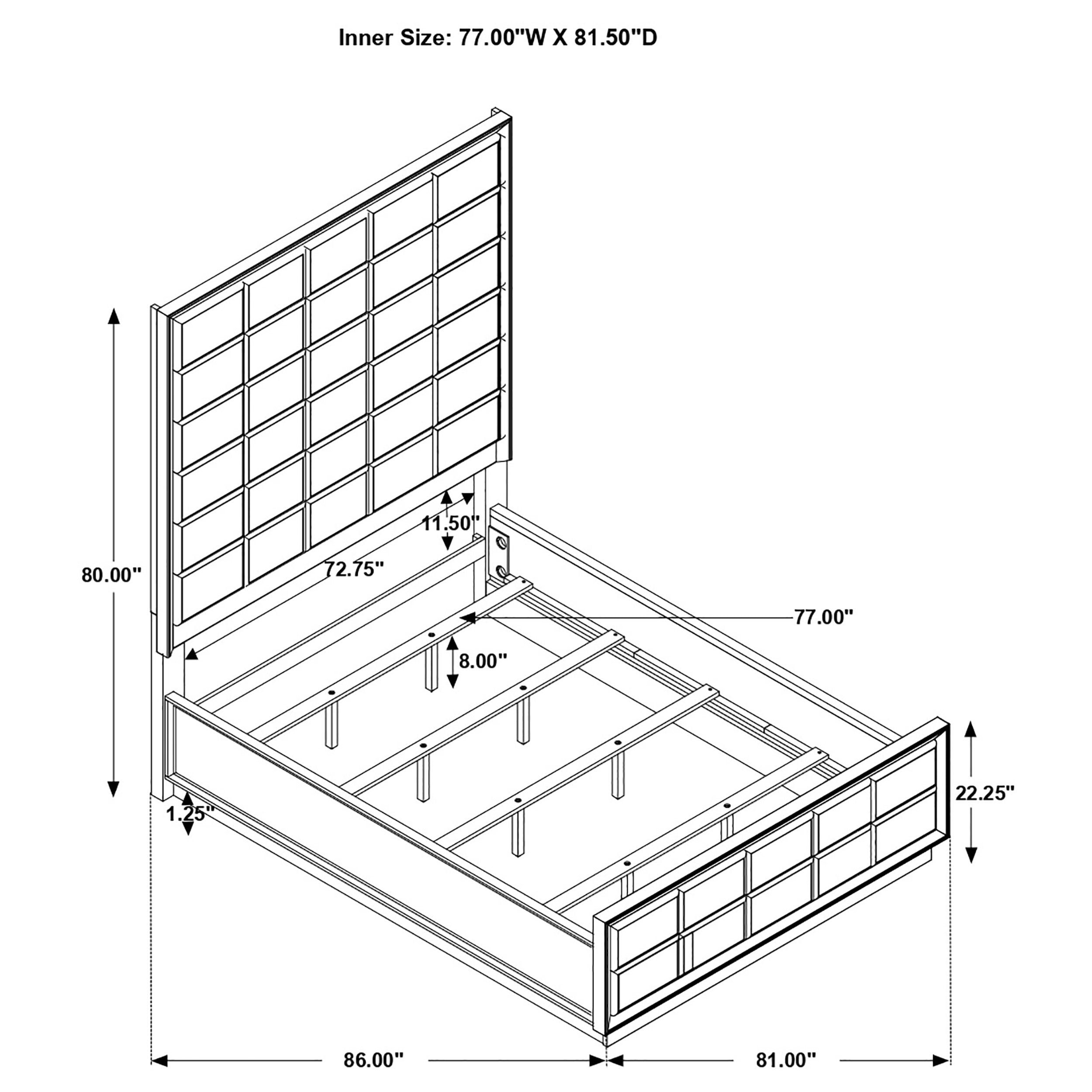 Coaster Durango 7King Panel Bedd