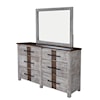 International Furniture Direct Tikal Dresser and Mirror Set