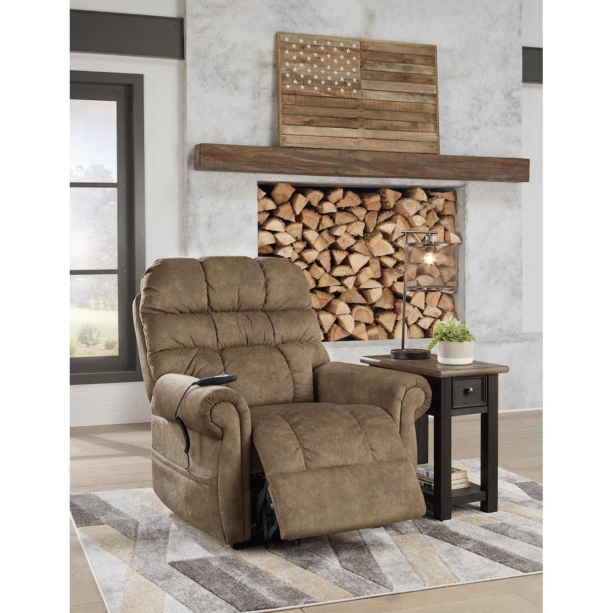 Signature Design by Ashley Mopton Power Lift Recliner
