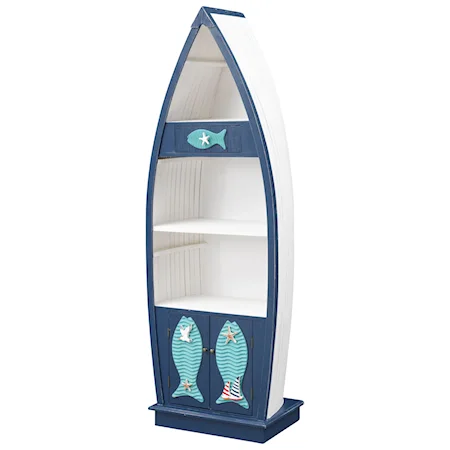 Coastal Nautical Bookcase