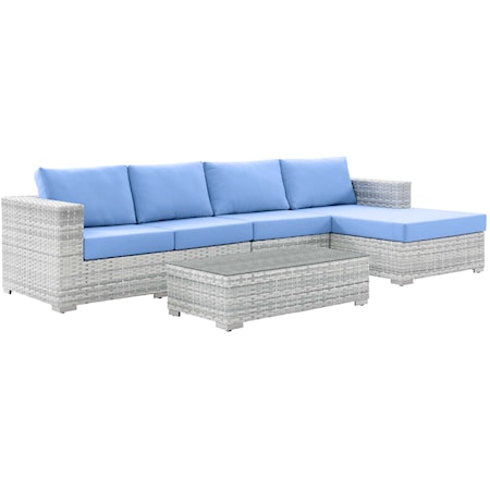 Outdoor 4-Piece Sectional Set