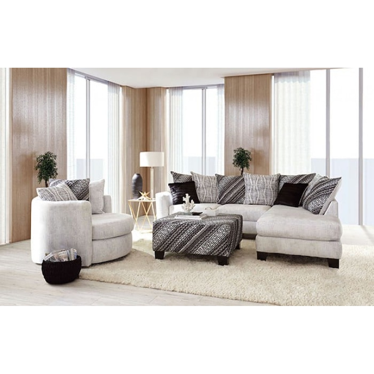 Furniture of America Eimear Sectional Sofa