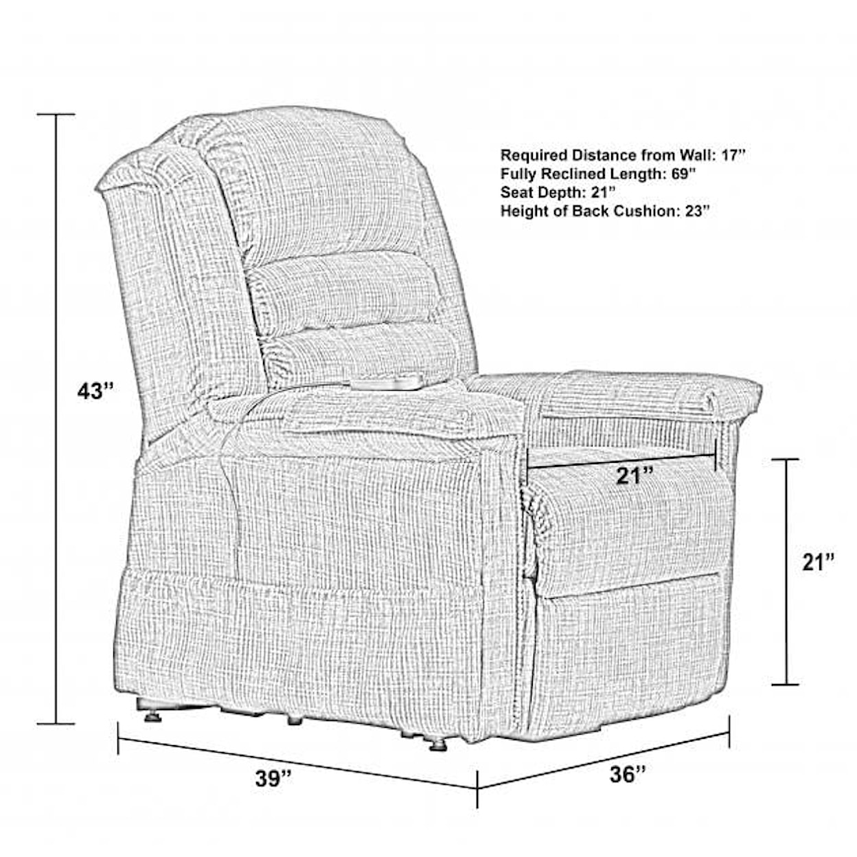 Catnapper 4825 Soother "Pow'r Lift" Recliner