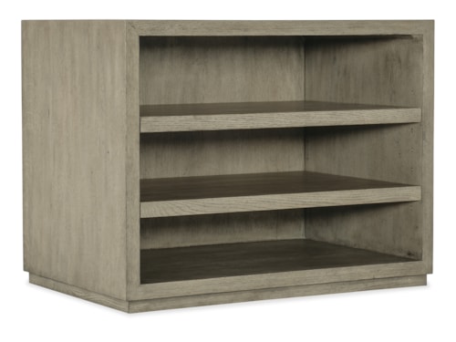 Casual Open Desk Cabinet with Adjustable Shelves