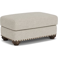 Traditional Ottoman w/ Nailhead Trim