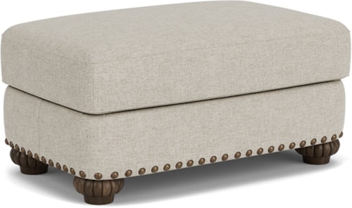 Traditional Ottoman w/ Nailhead Trim