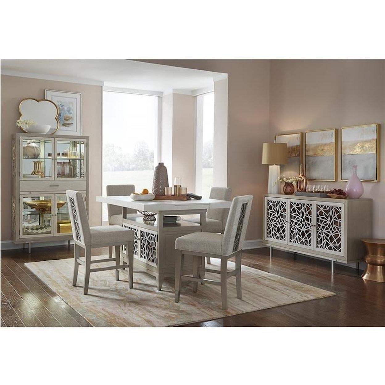 Magnussen Home Lenox Dining Counter Height Bar Stool