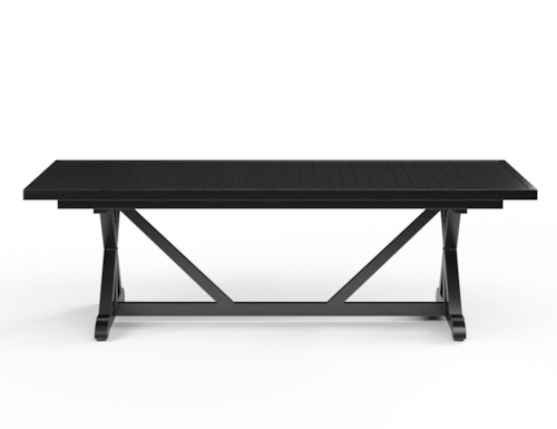 Traditional Rectangular Dining Table with Trestle Base