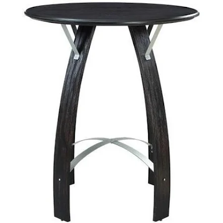 Industrial Bar Height Pub Table with Metal Accents