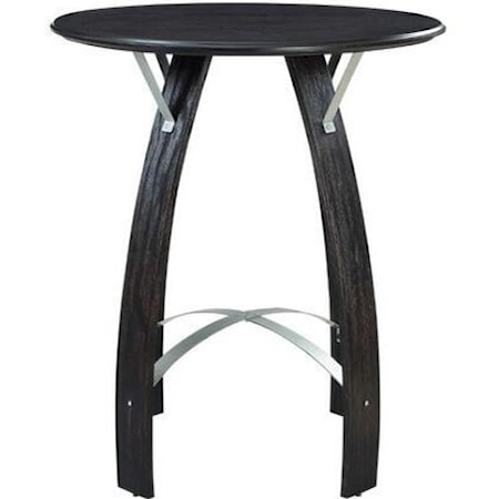 Industrial Bar Height Pub Table with Metal Accents