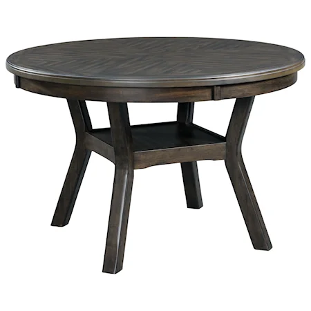 Transitional Round Standard Height Dining Table