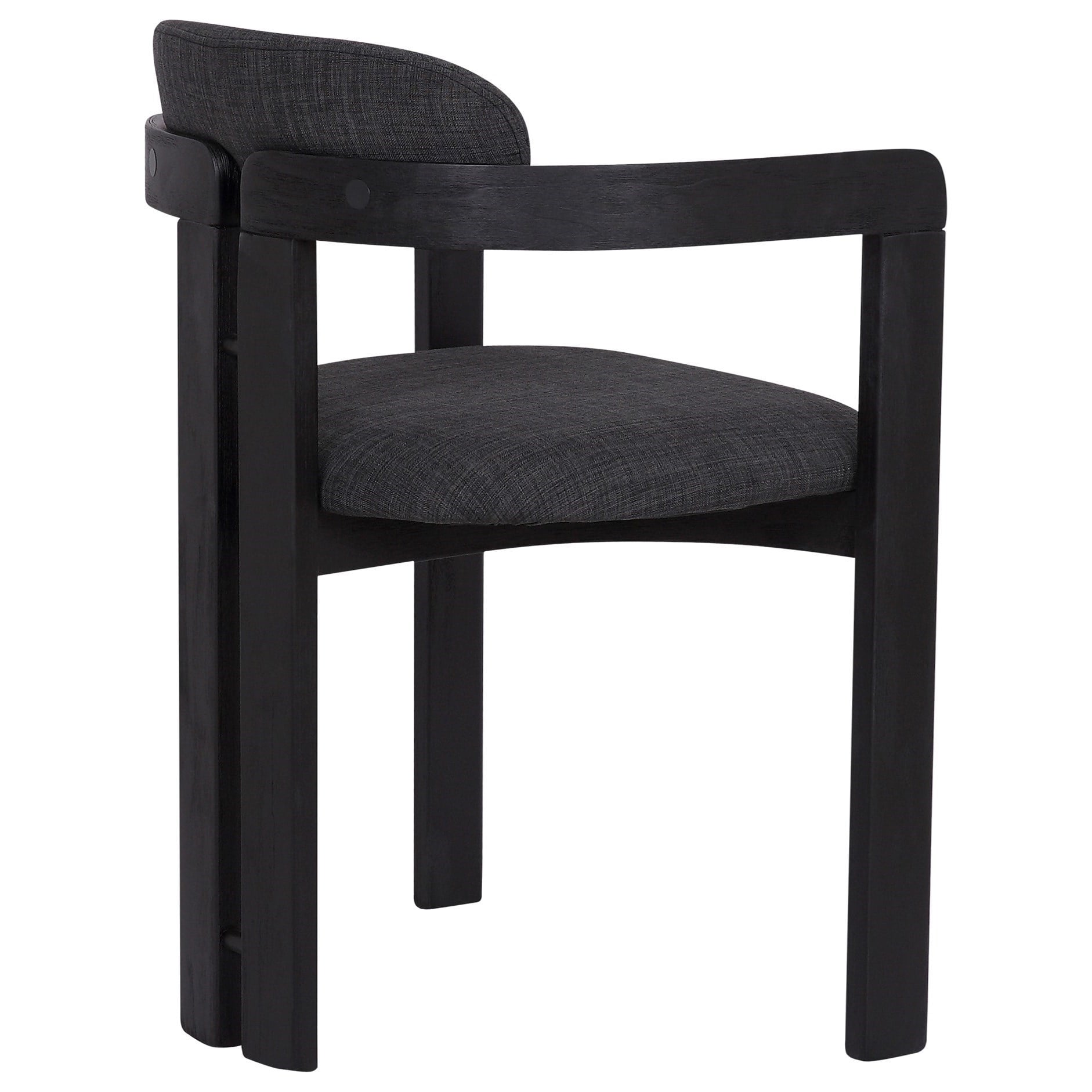 Upholstered Barrel-Back Dining Chair