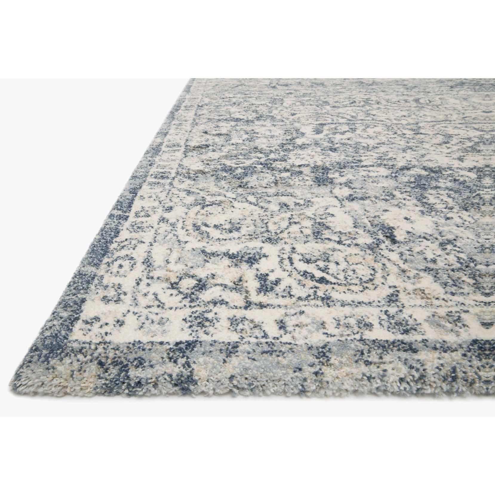 2'7" x 10'10" Ivory / Blue Rug