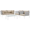 Modway Harmony Outdoor 5 Piece Sectional Sofa Set