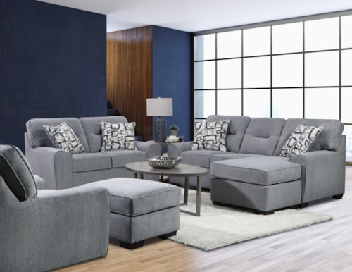 Renzo 4-Piece Contemporary Living Room Set