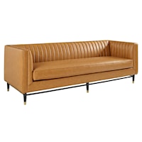 Channel Leather Sofa