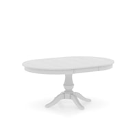 Traditional Customizable Round Table with Pedestal and Leaf