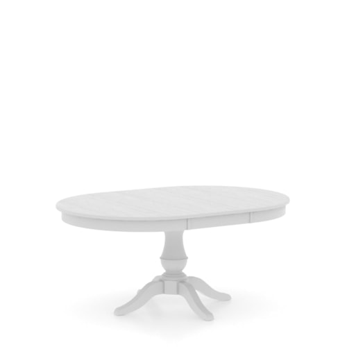 Traditional Customizable Round Table with Pedestal and Leaf