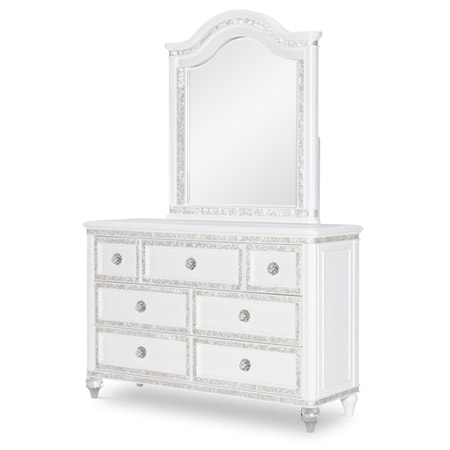 7-Drawer Dresser and Mirror Set