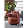 Best Home Furnishings Tina Mid-Century Modern Swivel Barrel Chair