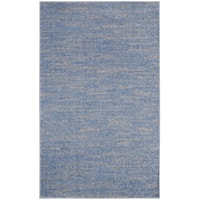 3' x 5' Blue/Grey Rectangle Rug
